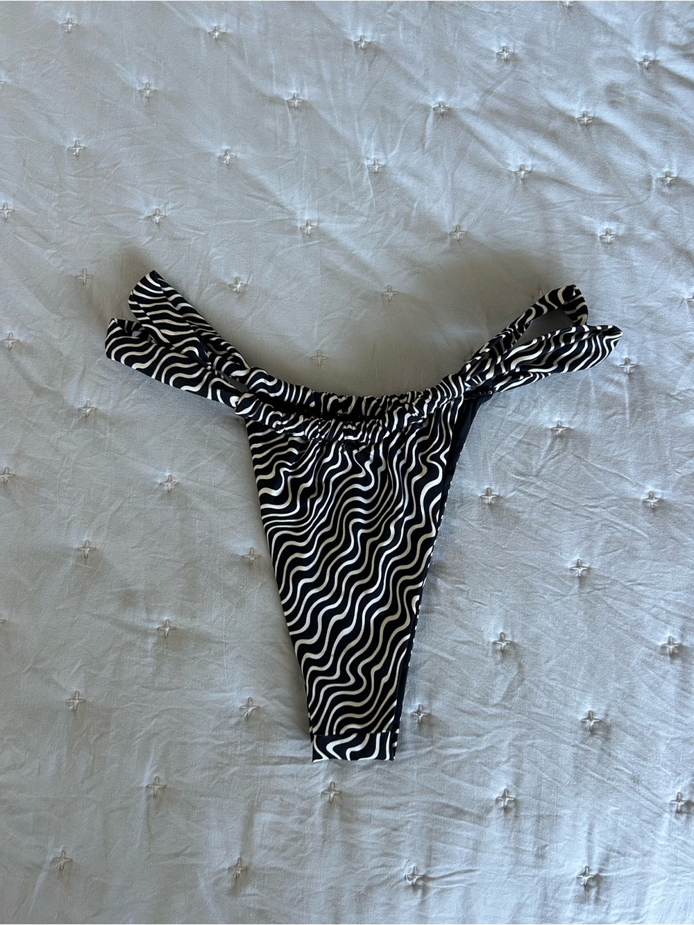 Monday Swimwear Malta Bikini Bottom in “Capri Wave” Small